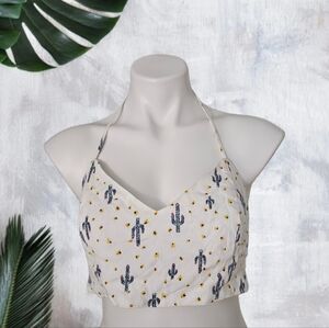 New without Tags Forever21 Cactus Halter Cropped Top